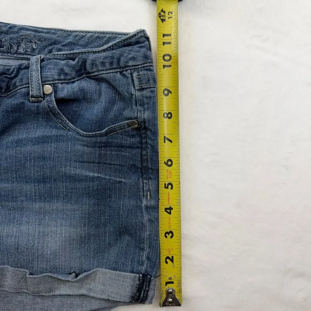 Express Women's Denim Jean‎ Shorts Size 8 Cuffed Festival Cowgirl Beach Casual